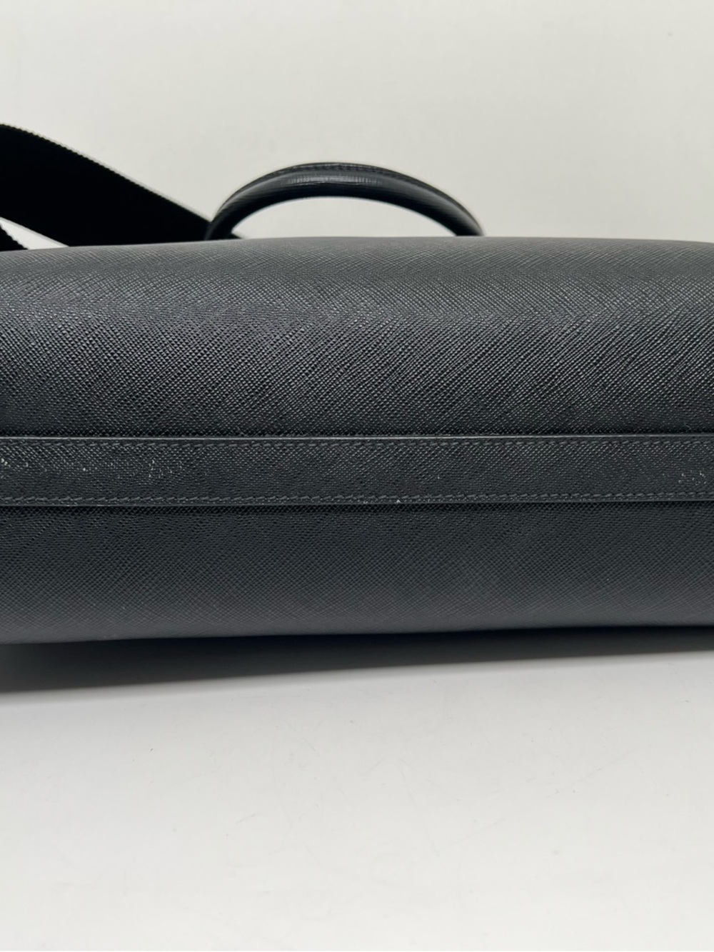 Prada Lux Saffiano Leather Black Crossbody Tote Bag - Picture 7 of 13